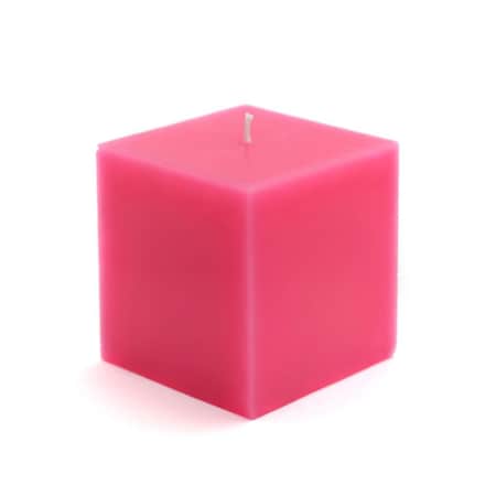 Zest Candle CPZ-130-12 3 x 3 in. Hot Pink Square Pillar Candles, 12PK CPZ-130_12